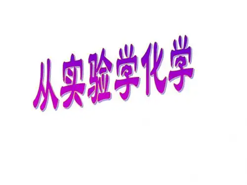 必修1从实验学化学第一节(1)