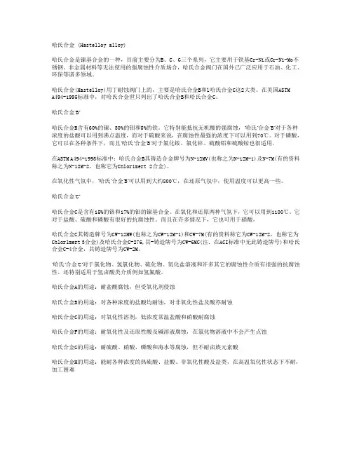 哈氏合金