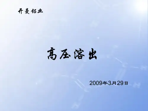 高压溶出基础知识