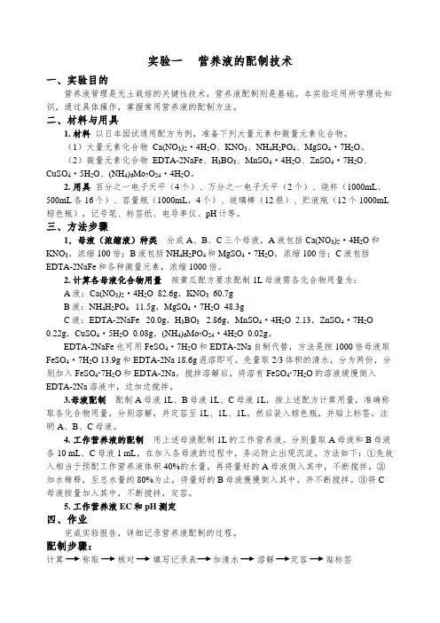 营养液的配制技术 2