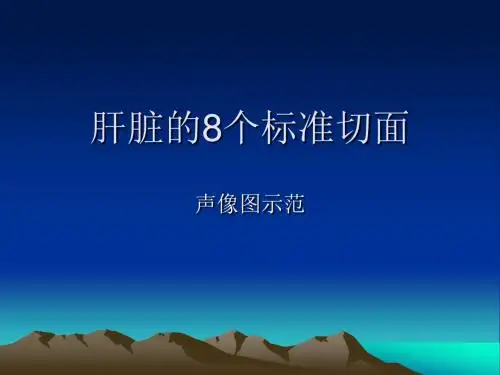 肝脏的8个标准切面声像图示范