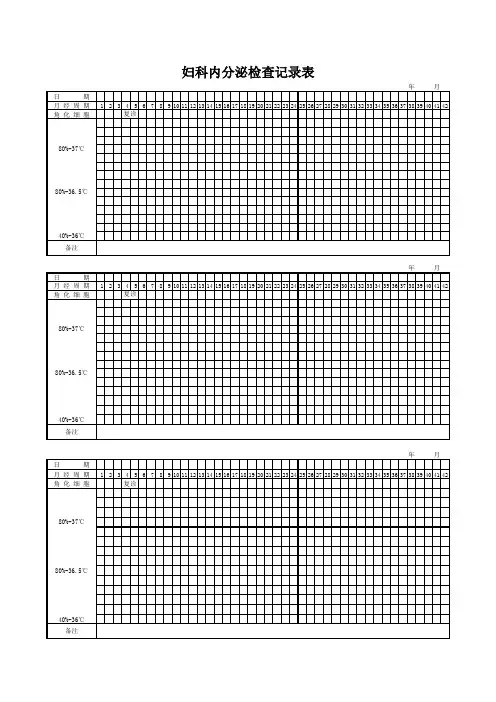 基础体温表格