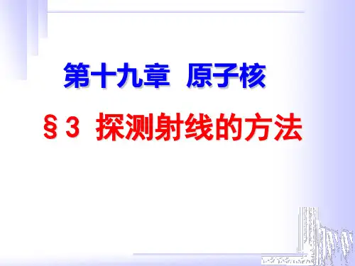 19.3-19.4《探测射线的方法++放射性的应用... 2