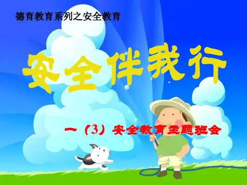 小学生安全教育主题班会---安全伴我行