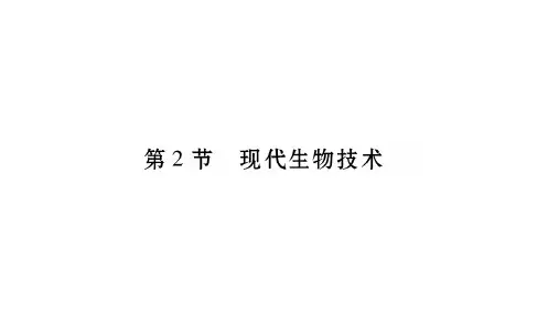 第2节 现代生物技术