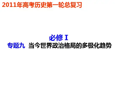 高三历史第一轮复习必修1专题九