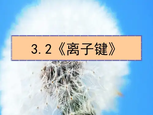 离子键PPT多媒体教学课件