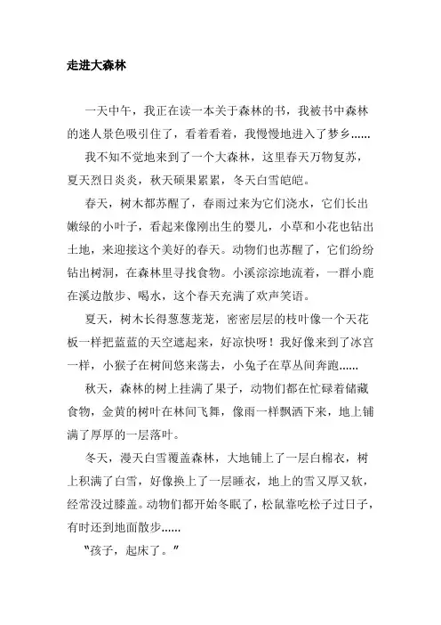走进大森林作文500字