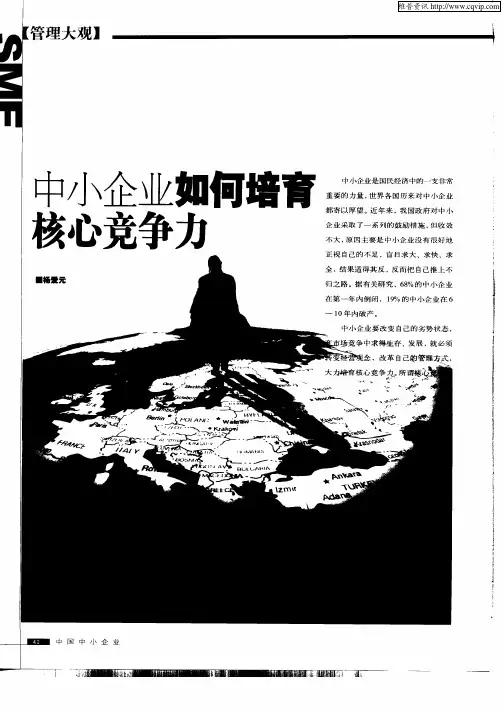 中小企业如何培育核心竞争力