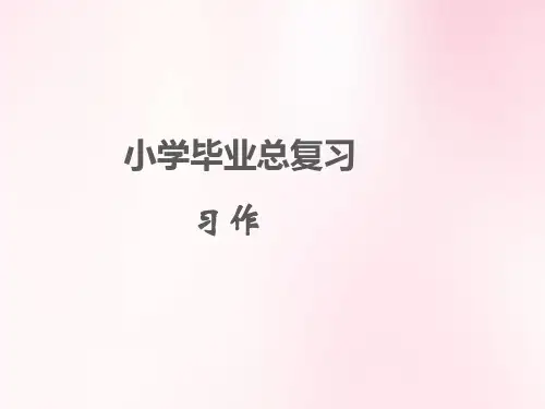 六年级语文作文专题复习