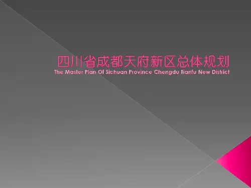 四川省成都天府新区总体规划