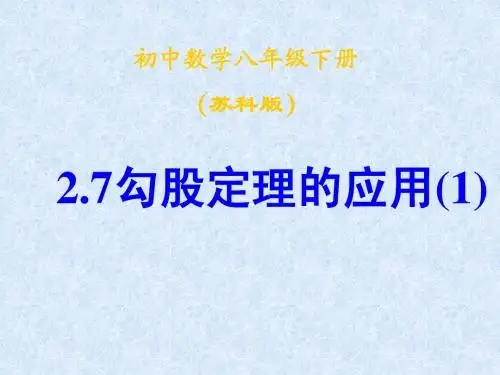 2.7勾股定理的应用1