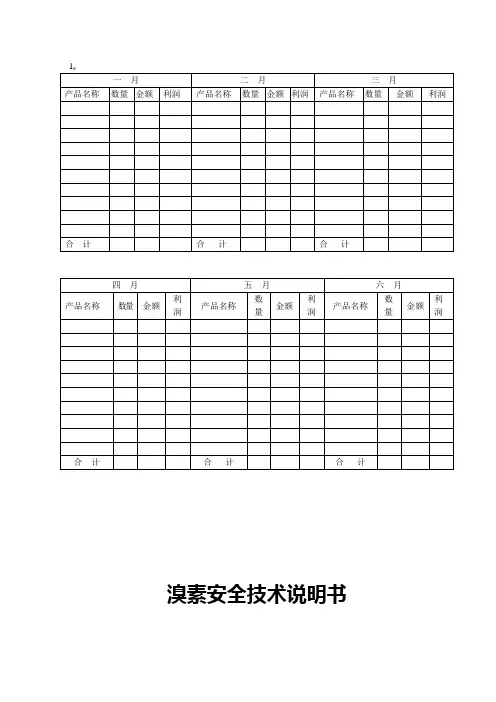 溴素(MSDS)安全技术说明书