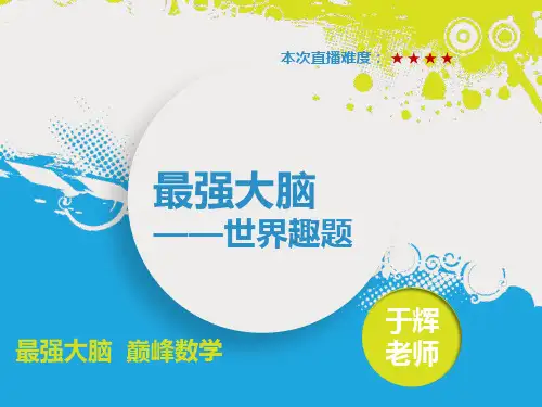 最强大脑——世界趣题+++于辉老师