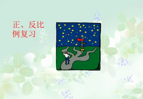 正反比例复习PPT教学课件