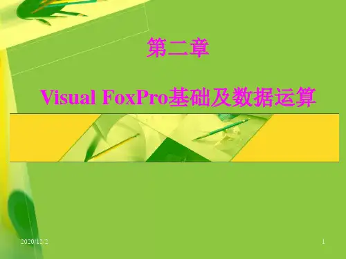 Visual foxpro程序设计第2章PPT课件