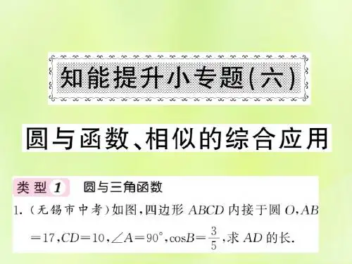 2018_2019学年九年级数学下册第2章圆知能提升小专题(六)圆与函数、相似的综合应用习题课件(新版)湘教版