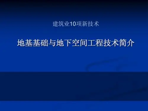 建筑十项新技术