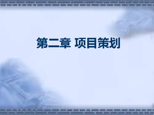 第二章 项目策划