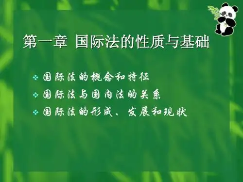 1.国际法的性质与基础