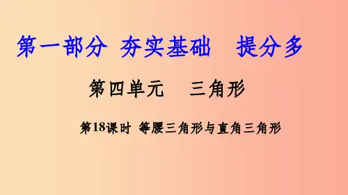 201X中考数学复习 第18课时 等腰三角形与直角三角形课件