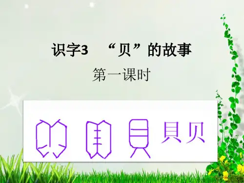 部编版二年级语文下册识字3 “贝”的故事