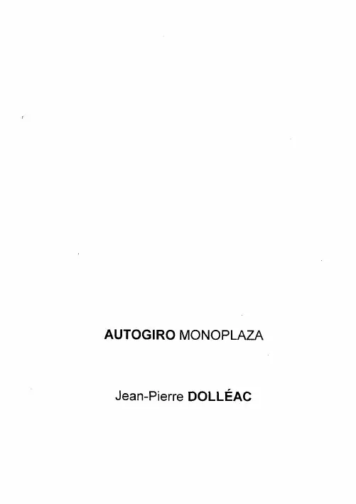 旋翼机 Autogyro Monoplaza