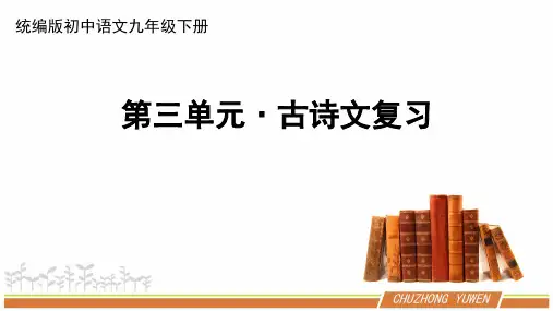 人教部编版初中语文九年级下册第三单元《古诗文复习》优秀PPT课件