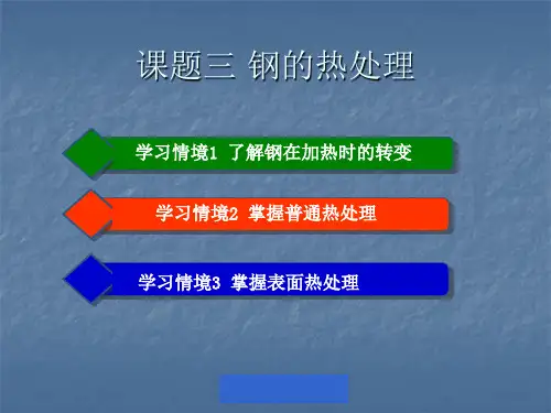 机械制造基础课程—课题三钢的热处理