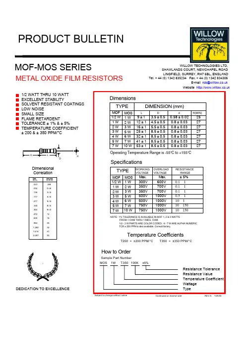 MOS6WT350100K中文资料