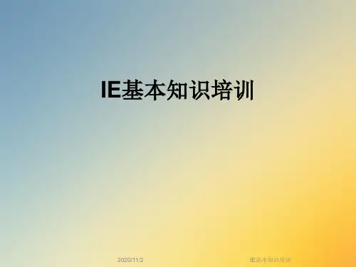 IE基本知识培训