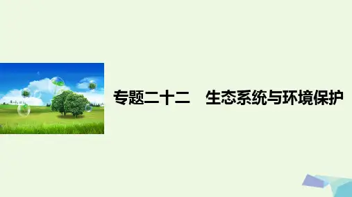 (浙江专用)高考生物二轮复习专题二十二生态系统与环境保护课件