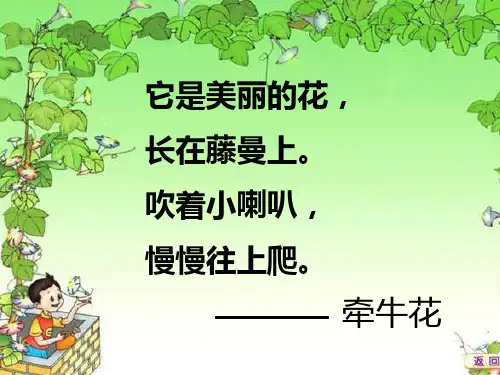 北师版一年级语文丁丁和牵牛花_史禄