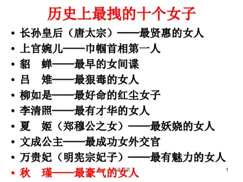 秋瑾《满江红》优秀课件课件