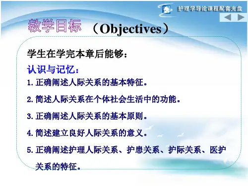 第6章 护理工作中的人际关系【PPT课件】