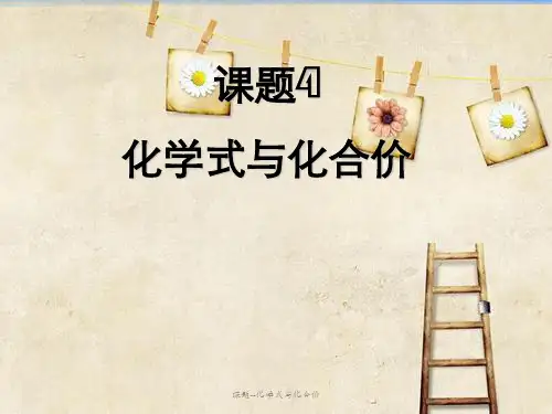 课题--化学式与化合价