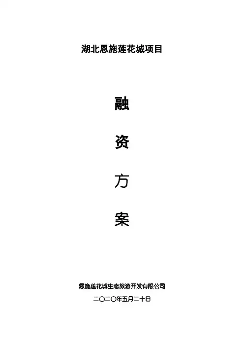 房地产开发项目融资方案 2
