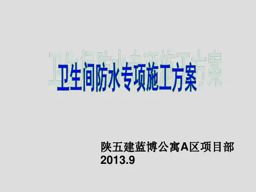 卫生间防水专项方案 2