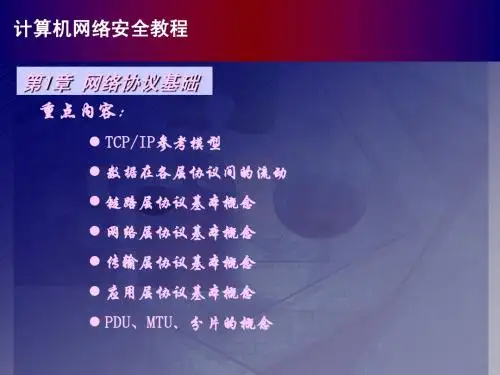 计算机网络安全教程第01章简明教程PPT课件