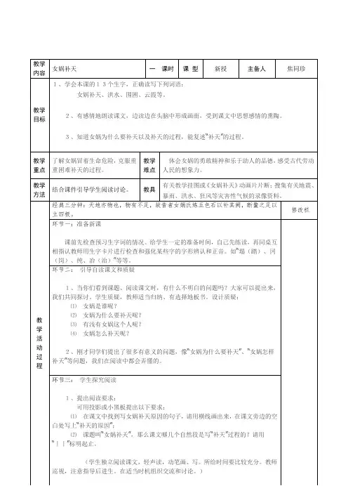 29女娲补天