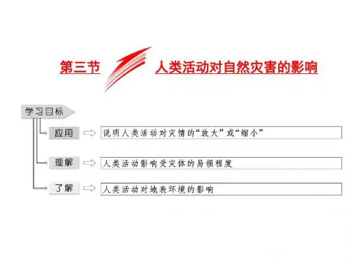 高中地理第一章自然灾害与人类活动第三节人类活动对自