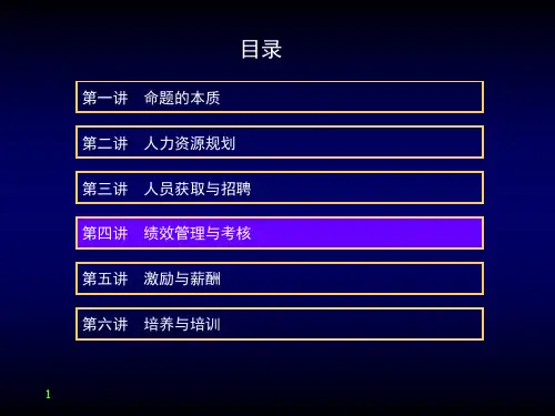 李序蒙-人力资源管理第四讲