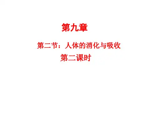 七年级生物下册 9.2 人体的消化与吸收课件 苏教版(1)