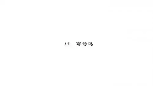 人教部编版二年级上册语文13寒号鸟