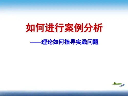 如何进行案例分析