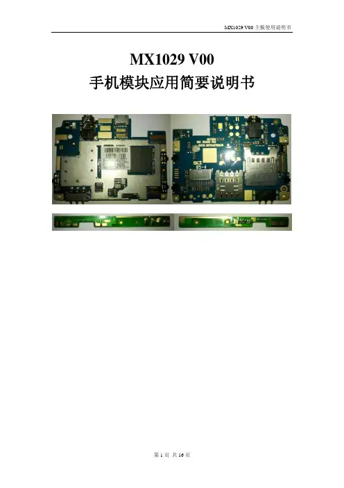 MX1029 V00主板使用说明书