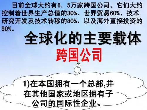 跨国公司ppt课件演示文稿