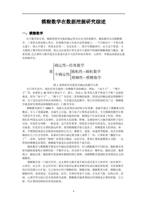 模糊数学在数据挖掘领域综述