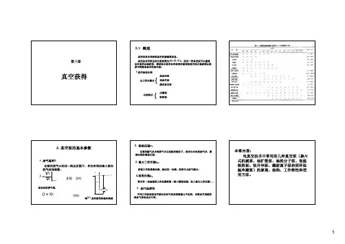 真空技术课件