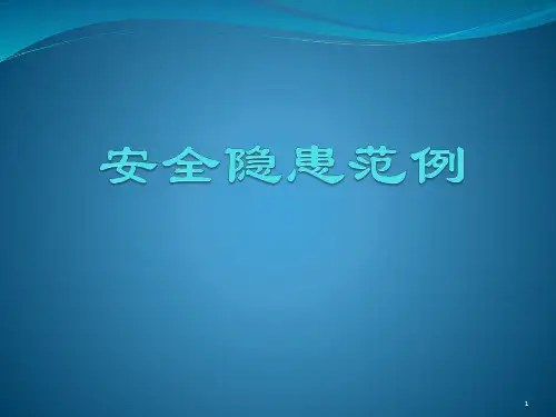 安全隐患范例图集ppt课件